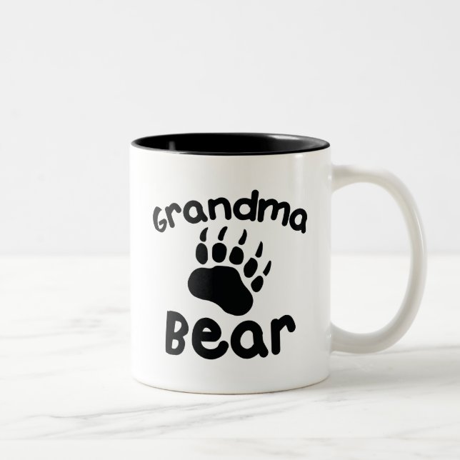 Caneca De Café Em Dois Tons Vovó Urso (Direita)
