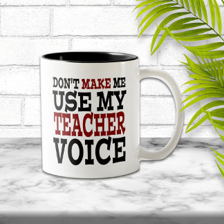 Caneca De Café Em Dois Tons Voz Engraçado do Professor