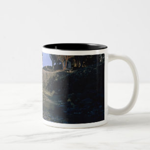 Caneca De Café Em Dois Tons WA, Ilha de San Juan, farol de Lime Kiln