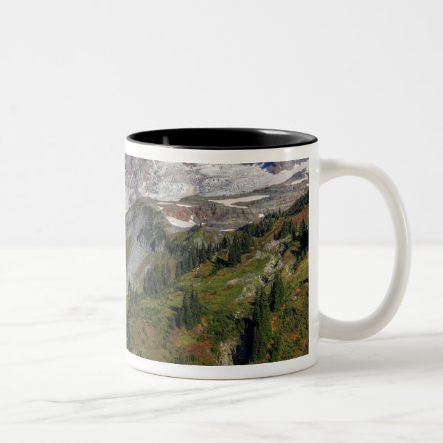 Caneca De Café Em Dois Tons WA, Mt. Rainier National Park, vista do (Direita)