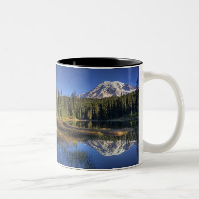 Caneca De Café Em Dois Tons WA, Parque Nacional do Monte Rainier, Monte Rainie (Direita)
