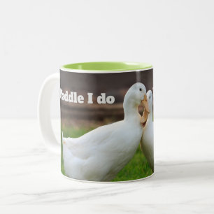 Caneca De Café Em Dois Tons Waddle eu faço patos engraçados
