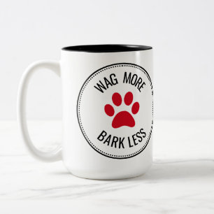 Caneca De Café Em Dois Tons Wag Mais Latido Menos Mug