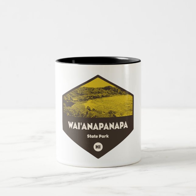Caneca De Café Em Dois Tons Wai'anapanapa State Park Hawaii (Centro)