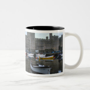 Caneca De Café Em Dois Tons Wales, Caernarfon Castle, um dos do Edward