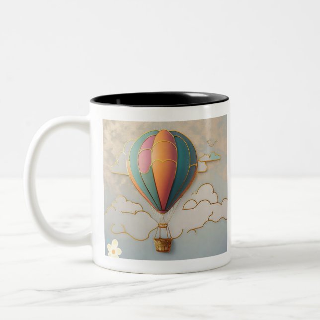 Caneca De Café Em Dois Tons "Wanderlust Aerials" (Esquerda)