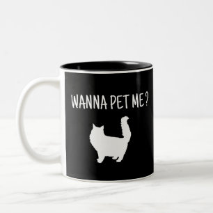 Caneca De Café Em Dois Tons Wanna Pet Me Cat