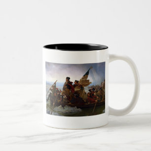 Caneca De Café Em Dois Tons Washington cruzando o Delaware