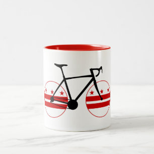 Caneca De Café Em Dois Tons Washington D.C. Flag Cycling