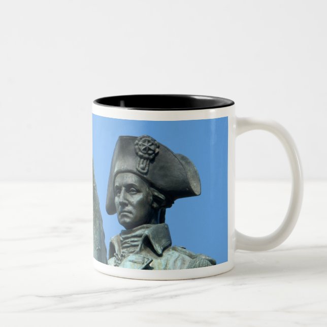Caneca De Café Em Dois Tons Washington, DC, estátua do General George (Direita)