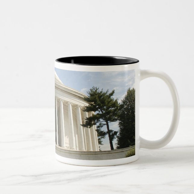 Caneca De Café Em Dois Tons Washington, DC. Memorial Thomas Jefferson (Direita)