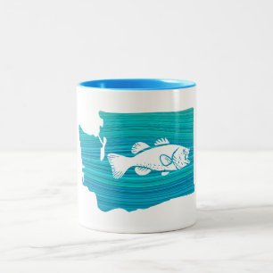 Caneca De Café Em Dois Tons Washington State Wave Fisheries