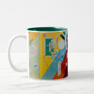 Caneca De Café Em Dois Tons Wassily Kandinsky Composition 9 Abstrato Painting