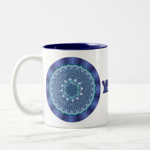 Caneca De Café Em Dois Tons Water Mandala Mug
