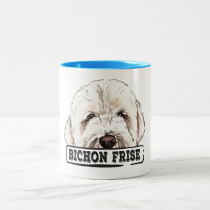 Caneca De Café Em Dois Tons Watercolor Bichon Frise