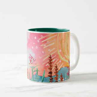 Caneca De Café Em Dois Tons Watercolor Summer Mug