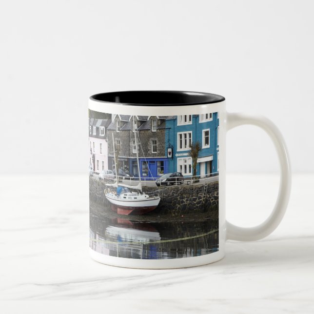 Caneca De Café Em Dois Tons Waterfront, Tobermory, Ilha de Mull, Escócia, 2 (Direita)