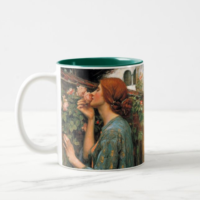 Caneca De Café Em Dois Tons Waterhouse: Cheiro dos rosas (Esquerda)