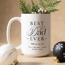 Caneca De Café Em Dois Tons We Love You Best Dad Ever Personalized Christmas