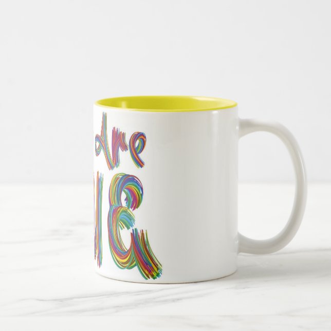 Caneca De Café Em Dois Tons #WEARECUE Mug (Direita)