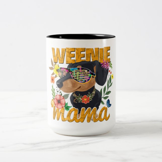 CANECA DE CAFÉ EM DOIS TONS WEENIE MAMA COFFEE MUG (Centro)