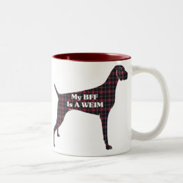 Caneca De Café Em Dois Tons Weimaraner BFF