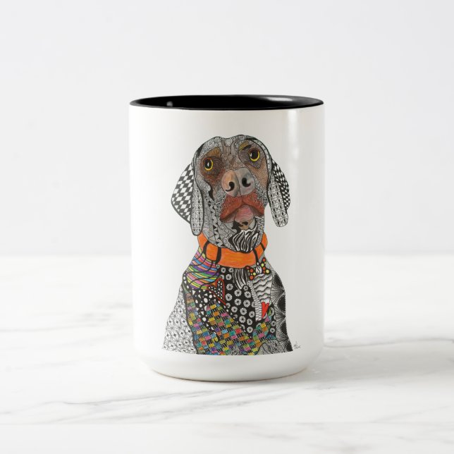 Caneca De Café Em Dois Tons Weimaraner Mug (Centro)