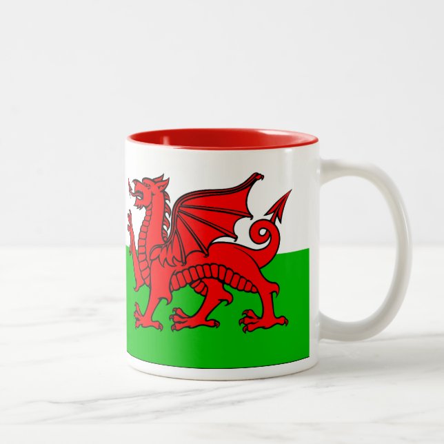Caneca De Café Em Dois Tons Welsh Flag (Direita)