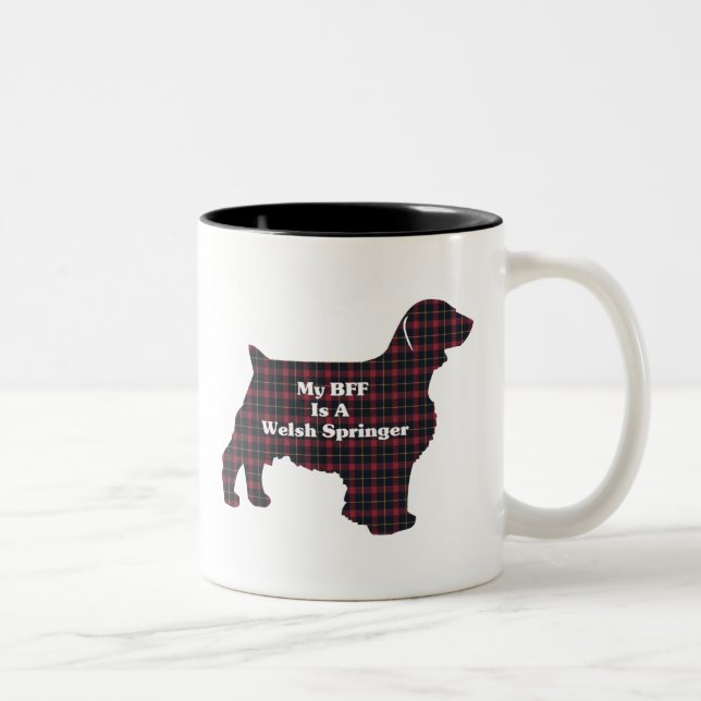 Caneca De Café Em Dois Tons Welsh Springer Spaniel BFF Mug (Direita)