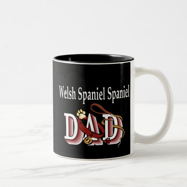 Caneca De Café Em Dois Tons Welsh Springer Spaniel Pai Mug (Direita)