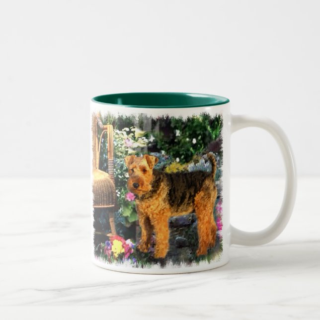 Caneca De Café Em Dois Tons Welsh Terrier Art Gifts (Direita)