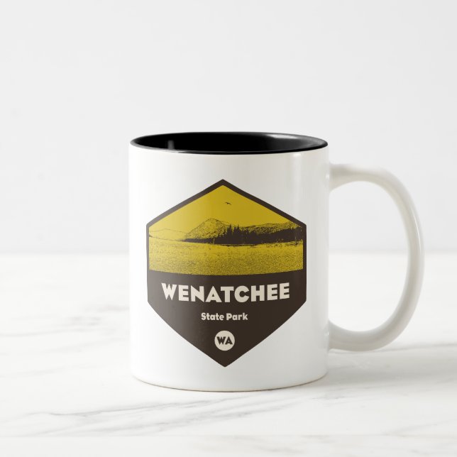 Caneca De Café Em Dois Tons Wenatchee State Park Washington (Direita)