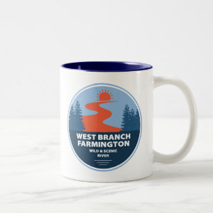 Caneca De Café Em Dois Tons West Branch Farmington Wild And Scenic River