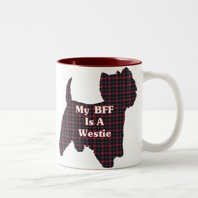 Caneca De Café Em Dois Tons West Highland White Terrier BFF presentes (Direita)