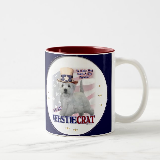 Caneca De Café Em Dois Tons West Highland White Terrier Gifts (Direita)