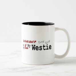 Caneca De Café Em Dois Tons West Highland White Terrier (I Love)