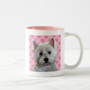 CANECA DE CAFÉ EM DOIS TONS WESTIE EM MEU CORAÇÃO
