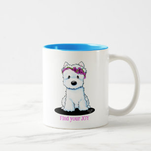 Caneca De Café Em Dois Tons Westie Flor