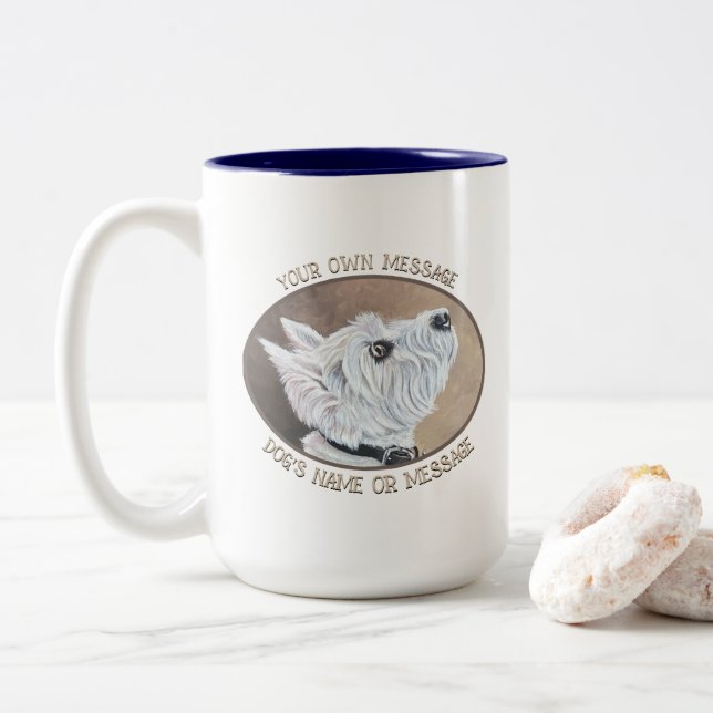 Caneca De Café Em Dois Tons Westin Procurando Perfil B (Com Donut)