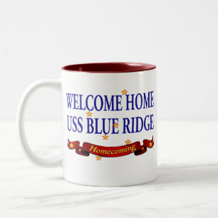 Caneca De Café Em Dois Tons WH USS Blue Ridge 2