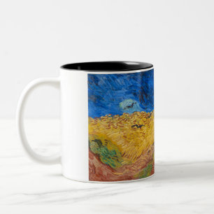 Caneca De Café Em Dois Tons Wheatfield and Crows por Vincent van Gogh