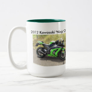 Caneca De Café Em Dois Tons Wheelie de ZX10R após Gixxer