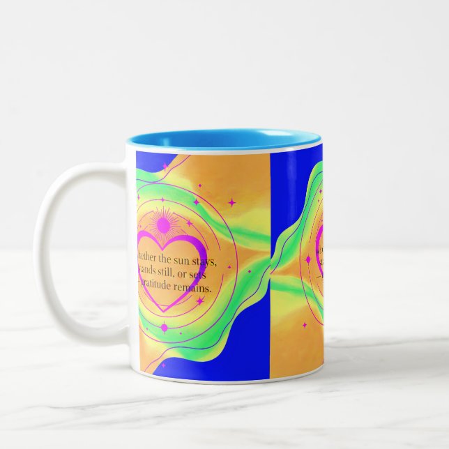 Caneca De Café Em Dois Tons Where Love Gathers, Gratitude Remains | Valentine  (Esquerda)