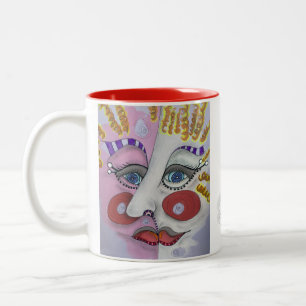 Caneca De Café Em Dois Tons Whimsic Face Mug