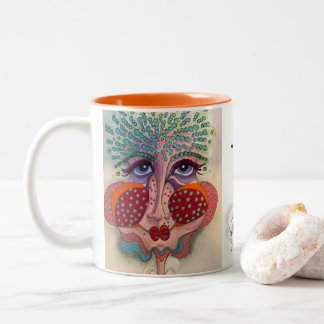 Caneca De Café Em Dois Tons Whimsic Face Mug
