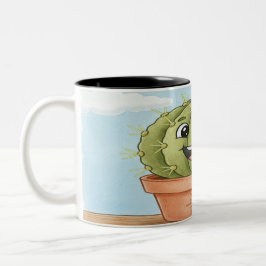 Caneca De Café Em Dois Tons Whimsical Watercolor Garden Sprout Mug - Cute Plan