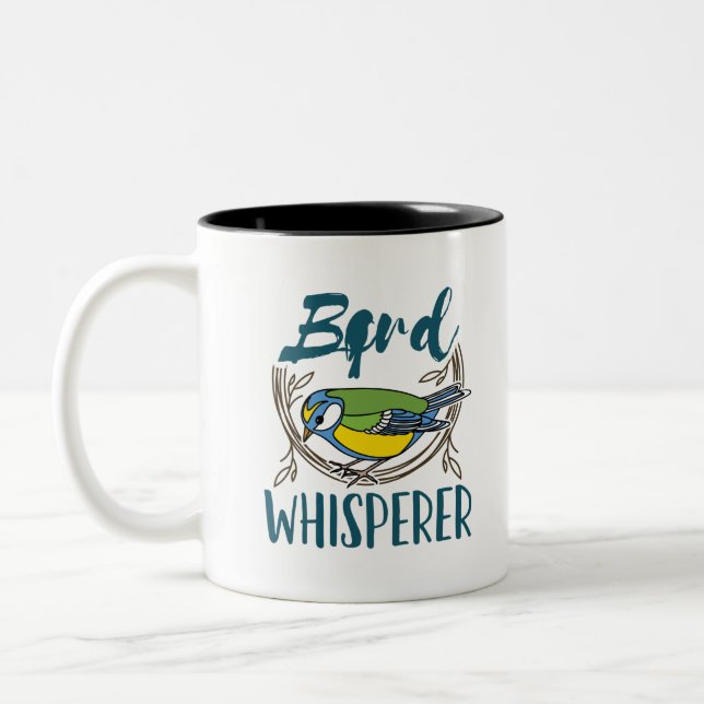 Caneca De Café Em Dois Tons Whisperer de Pássaro (Esquerda)