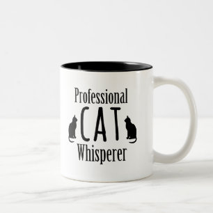 Caneca De Café Em Dois Tons Whisperer profissional do gato
