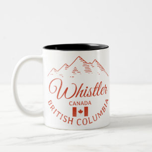 Caneca De Café Em Dois Tons Whistler BC Canada Mountain