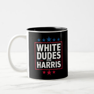 Caneca De Café Em Dois Tons White Dudes For Kamala Harris Para Presidente 2024